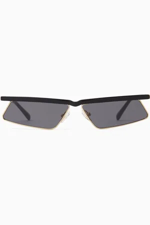 The Attico X Linda Farrow Aria Cat Eye Sunglasses in Stainless Steel