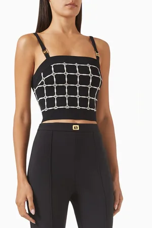 Elisabetta Franchi Crop Top in Viscose Blend