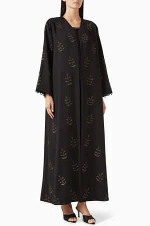 Hessa Falasi Loop-detail Abaya in Georgette