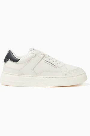 Emporio Armani Eagle Logo Sneakers in Leather