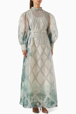Pankaj & Nidhi Celia Belted Maxi Dress