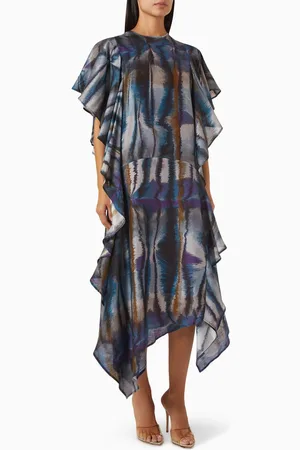 Twinkle Hanspal Printed Frilled Midi Dress