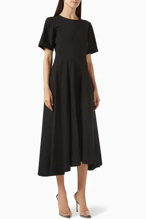 BODICE Asymmetric Midi Dress in Cotton-jersey