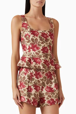 POSSE Rosalie Printed Vest in Linen