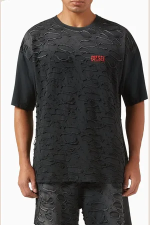 Diesel Distressed Logo T-shirt in Cotton