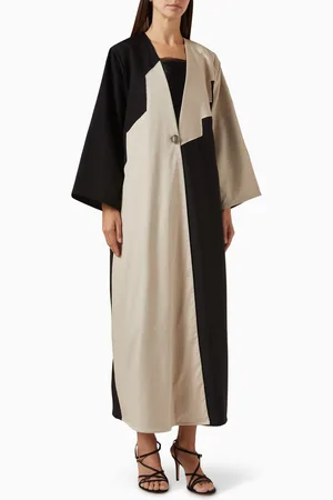 Beige Collection Colour-block Abaya