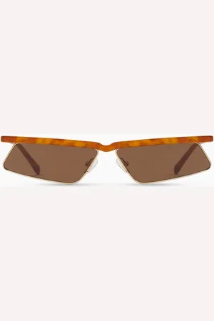 The Attico X Linda Farrow Aria Cat Eye Sunglasses in Stainless Steel