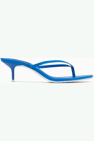 Schutz X Malu Thong Mule Sandals in Leather