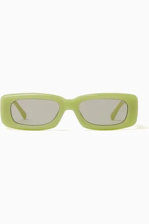 The Attico X Linda Farrow Mini Marfa Rectangle Sunglasses in Acetate