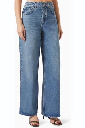 12 STOREEZ Wide-leg Jeans in Organic Cotton-denim