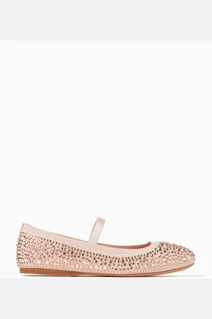 Kate Spade Violette Embellished Ballerina Flats in Satin