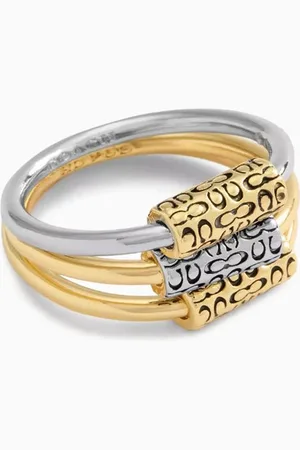 Coach Quilted Bead Ring Set