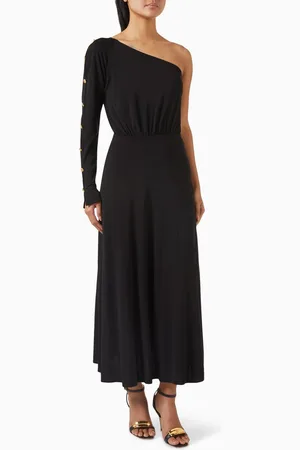 Elisabetta Franchi One-shoulder Midi Dress in Jersey