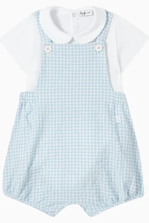 Il gufo Dungaree-style Romper in Cotton