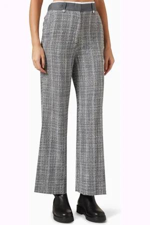 Maje Wide-leg Pants in Metallic Tweed