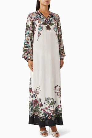 Rajdeep Ranawat Viola Printed Kaftan in Bemberg Crepe