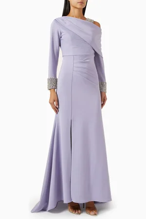 AC Asymmetrical Embellished Gown