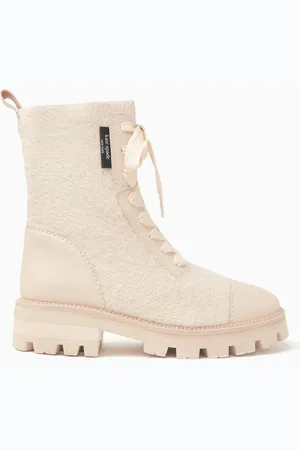 Kate Spade Winton Lug Boots in Wool & Leather