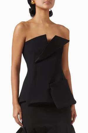 A.W.A.K.E. MODE Corset Tuxedo Top