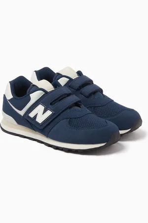 New Balance 574 Hook & Loop Sneakers in Suede & Mesh