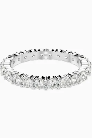 Swarovski Matrix Crystal Ring in Rhodium-plated Metal