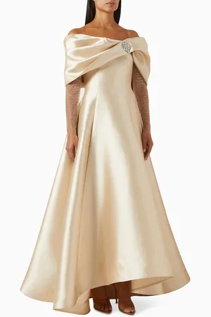 AC Off-shoulder Flared Maxi Gown