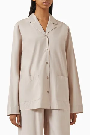 12 STOREEZ Pyjama-style Shirt in Cotton-blend