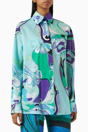 Puccini Orchidee-print Shirt in Cotton