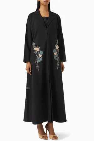 Rauaa official Thread & Bead Embellished Abaya