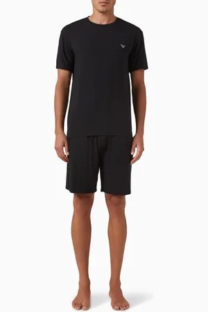 Emporio Armani Logo Pyjama Set in Stretch Modal