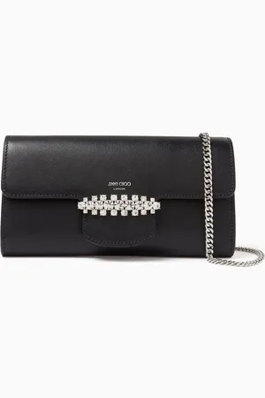 Jimmy Choo Bing Wallet on Chain in Calf Leather
