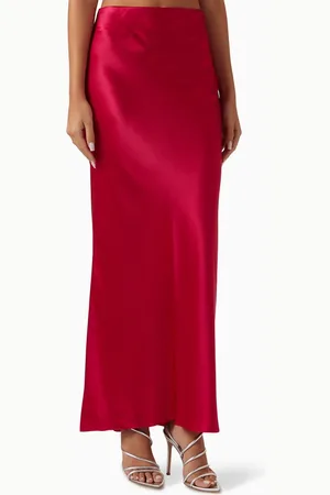 The Sei Maxi Skirt in Silk Satin