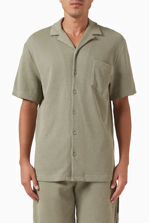 Emporio Armani Lounge Shirt in Waffle Jersey