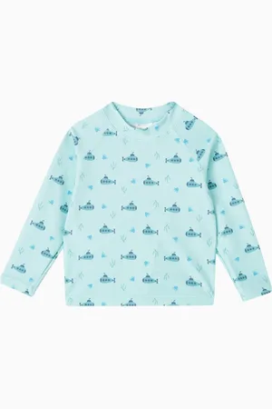 Fresk Printed Beach UV T-shirt in Recycled Nylon