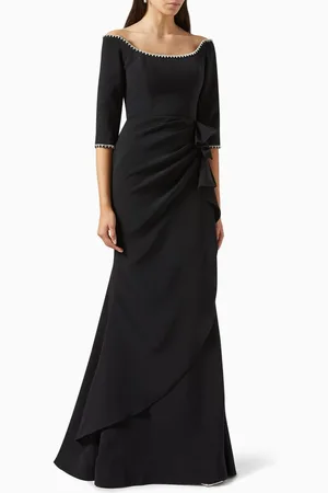 JOVANI Crystal-embellished Maxi Dress