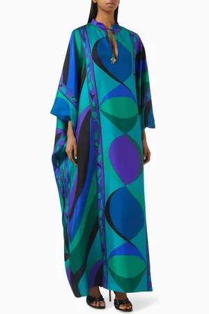 Puccini Printed Kaftan in Silk Twill