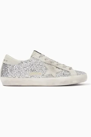 Golden Goose Super-Star Sneakers in Glitter & Suede