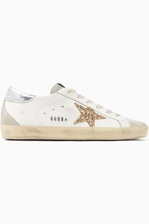Golden Goose Super-Star Sneakers in Glitter & Leather
