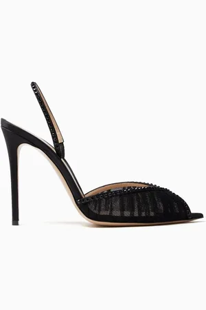 ANDREA WAZEN Katy 105 Slingback Sandals in Tulle & Satin