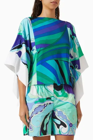 Puccini Printed Blouse in Satin Jersey
