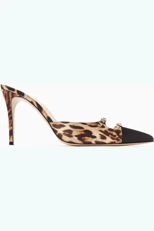 ANDREA WAZEN Caroline 85 Mules in Satin