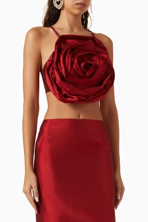 VANINA Epine De Rose Bustier Top in Taffeta