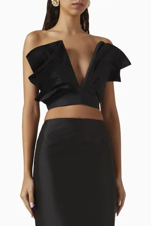 VANINA Gardenia Bustier Top in Silk Taffeta