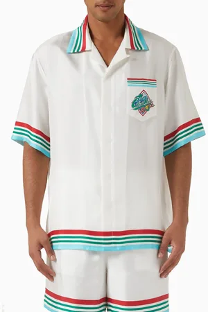 Casablanca Casa Way World Series Shirt in Silk Twill