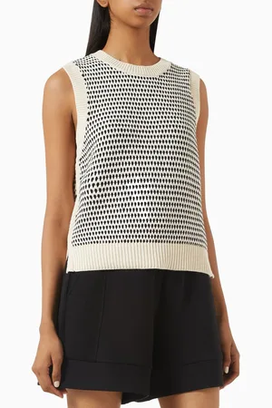 Varley Knowles Textured Knit Vest in Cotton