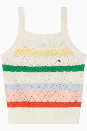 Tommy Hilfiger Striped Crochet Tank Top