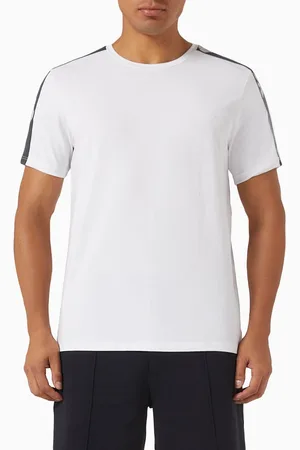 Emporio Armani Crew-neck T-shirt in Stretch Cotton
