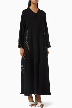 Rauaa official Thread & Bead-embroidered Abaya