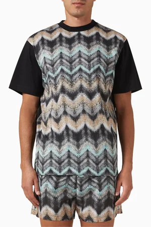 Missoni Airbrush-effect Zig Zag Print T-shirt in Cotton