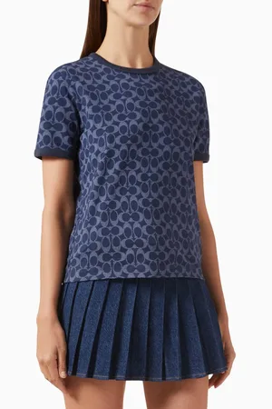 Coach Signature Ringer T-shirt in Organic Cotton
